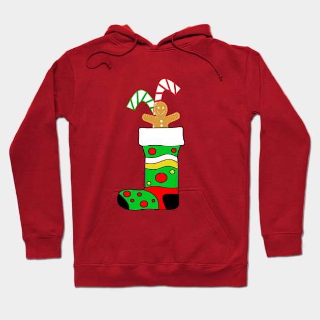 GINGERBREAD Man Stocking Hoodie by SartorisArt1